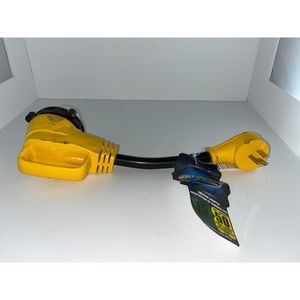 Camco Power Grip Locking Adapter 15-AMP Male to 50-AMP Female